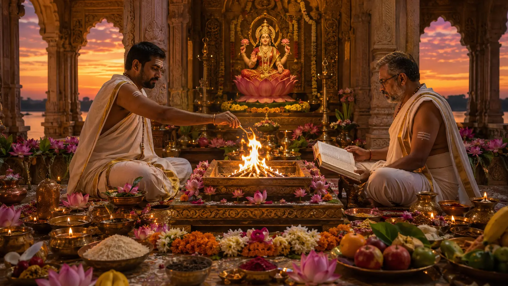 Lakshmi Kubera Yajna réalisé en Inde pour la prospérité et la stabilité