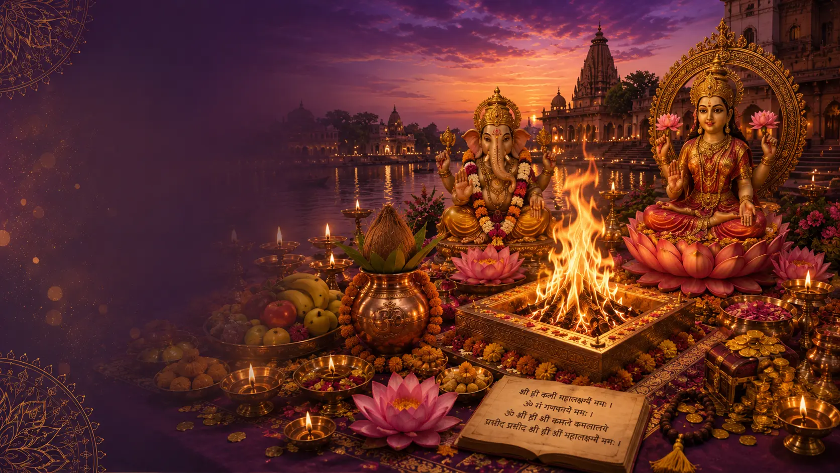 Cérémonie védique consacrée à Lakshmi et Ganesha pour accompagner un nouveau projet